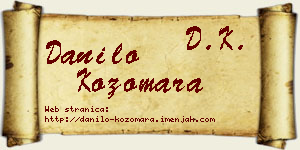 Danilo Kozomara vizit kartica